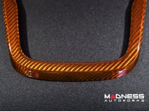 Jaguar F-TYPE Interior Trim - Carbon Fiber - Center Console Cover - Orange Candy Jaguar F-TYPE Interior Trim - Carbon Fiber - Center Console Cover - Orange Candy